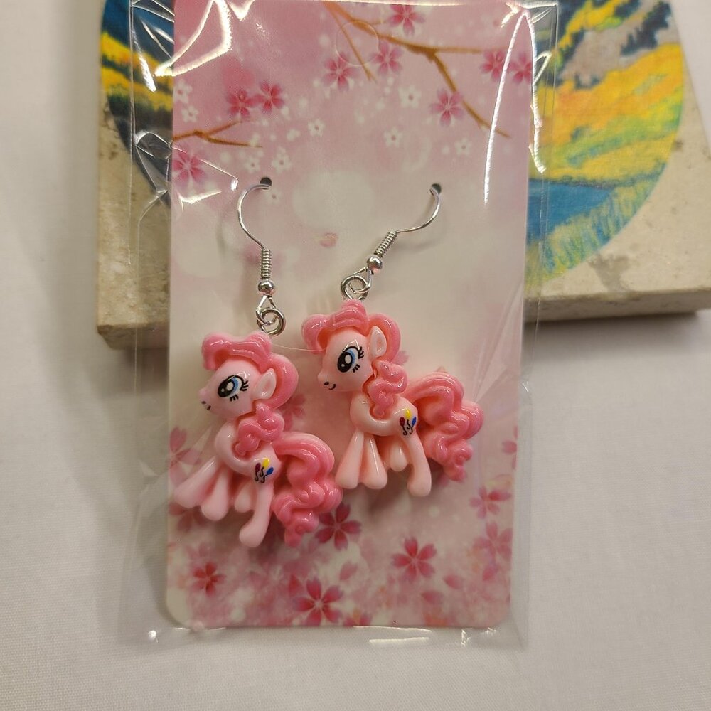 PINKIE PIE - MY LITTLE PONY INSPIRED EARRINGS - Picture 2 of 2